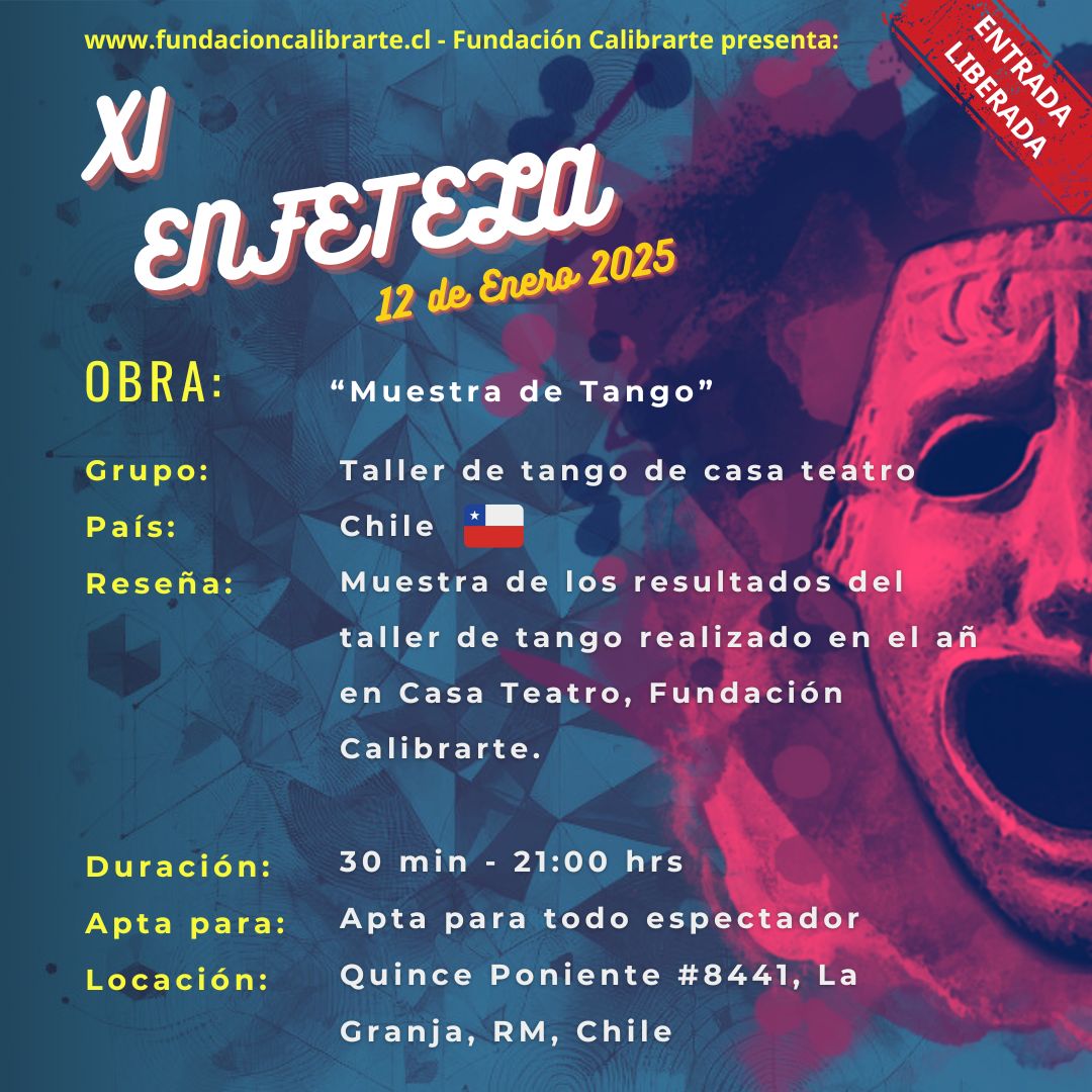 XI ENFETELA 12 DE ENERO “Muestra de Tango”