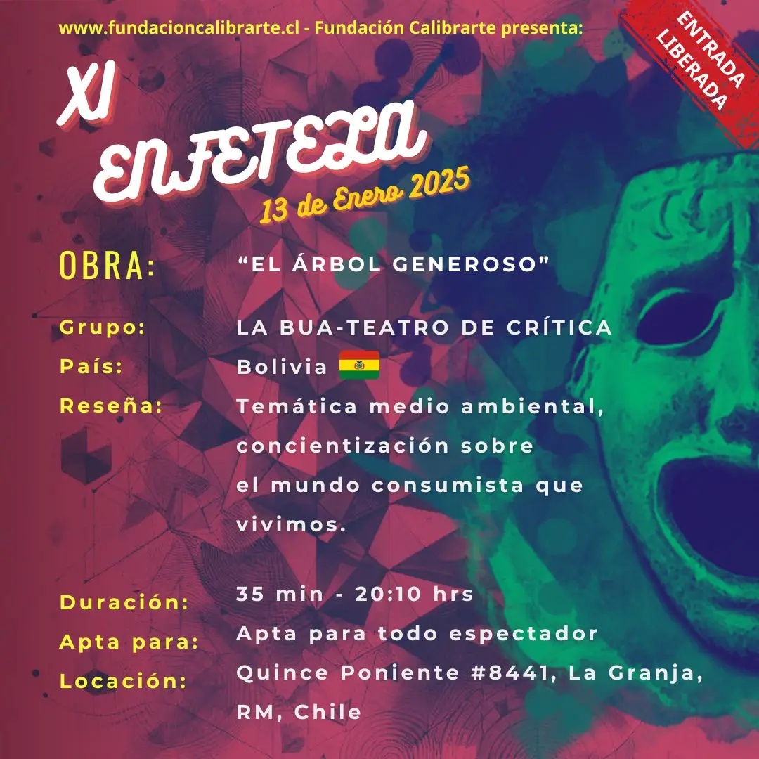 XI ENFETELA 13 DE ENERO “El Árbol generoso” - LA BUA-TEATRO DE CRÍTICA