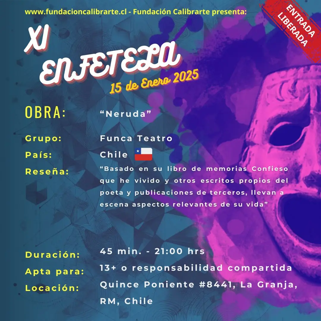 XI ENFETELA 15 DE ENERO “Neruda” - Funca Teatro