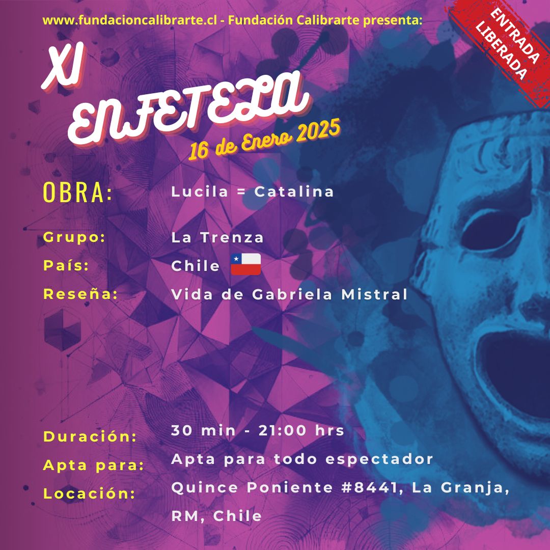 XI ENFETELA 16 DE ENERO “Gabriela Mistral” - La Trenza