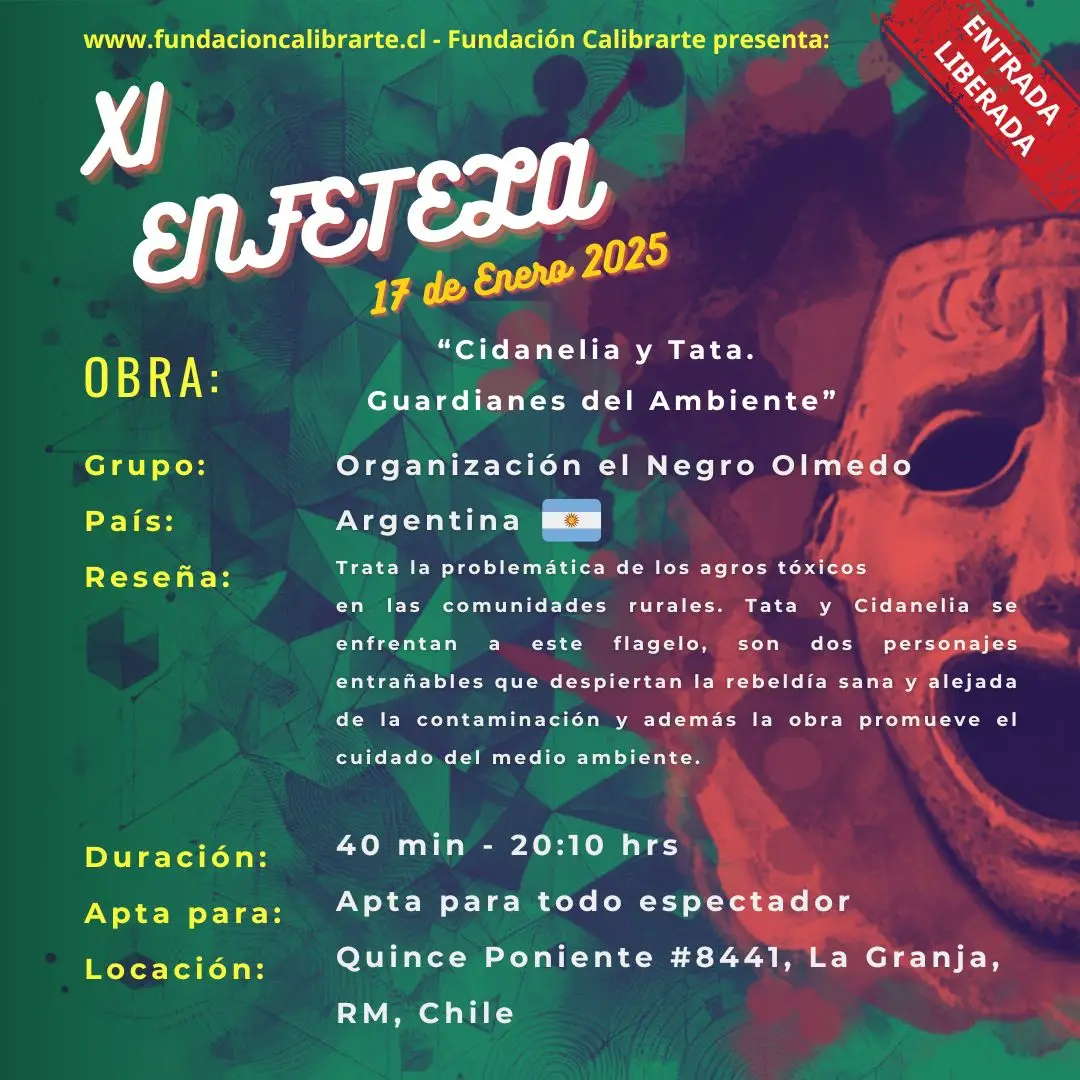 XI ENFETELA 17 DE ENERO “Cidanelia y Tata.  Guardianes del Ambiente” - Organización el Negro Olmedo