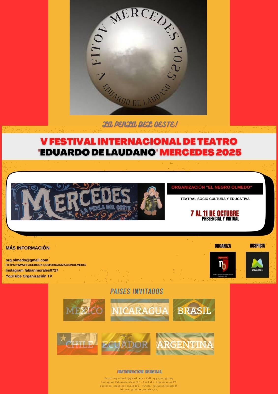 V Festival Internacional de Teatro Eduardo De Laudano, Mercedes 2025.